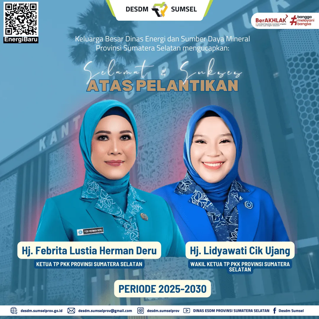 Pelantikan Ketua dan Wakil Ketua TP PKK Prov. Sumatera Selatan Periode 2025-2030
